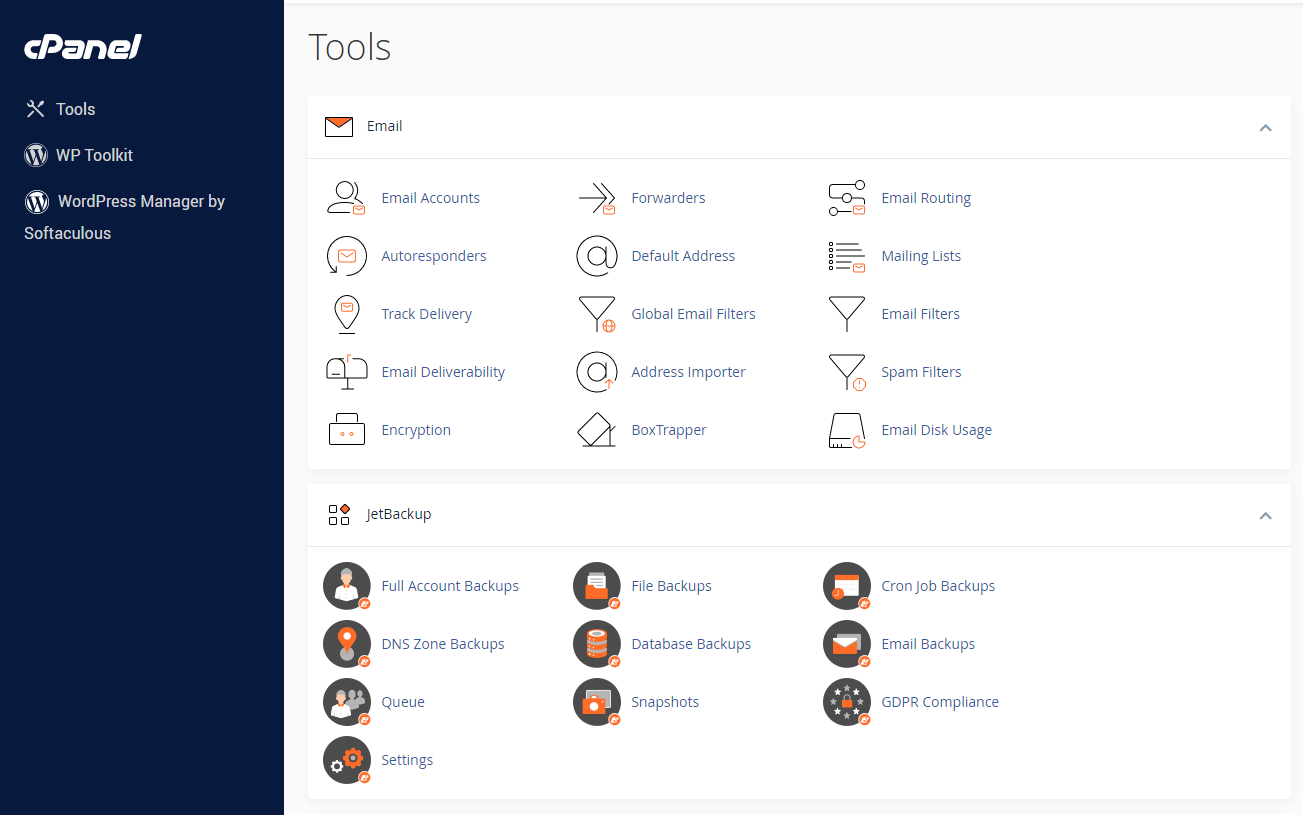 cPanel Interface