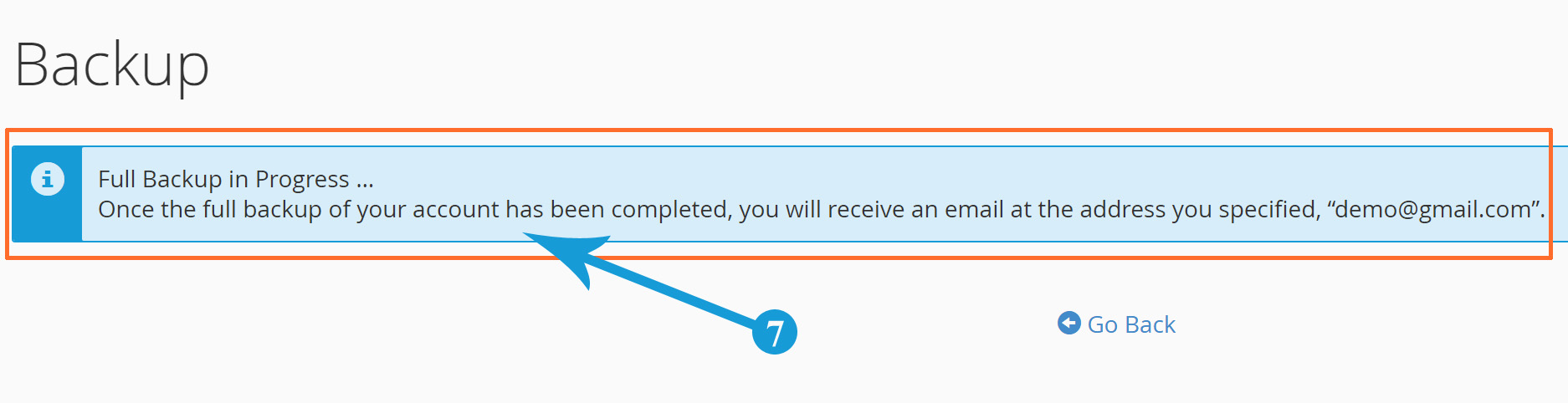 Create a Full Backup of cPanel