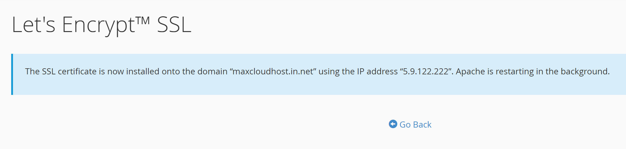 Install Let’s Encrypt SSL in cPanel